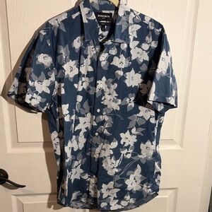 Bonobos Men's Navy and White Floral Shirt